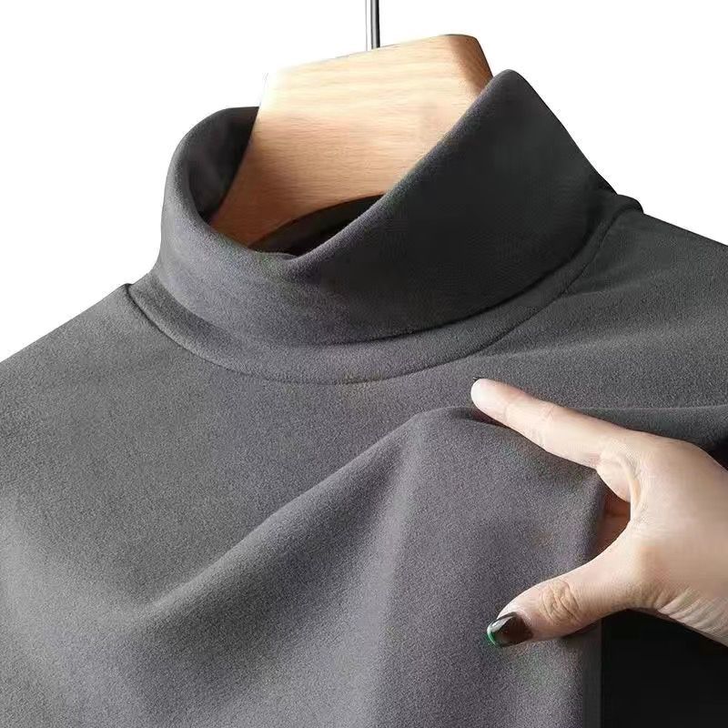Fleece bottoming shirt half turtleneck sweatshirt 2 01