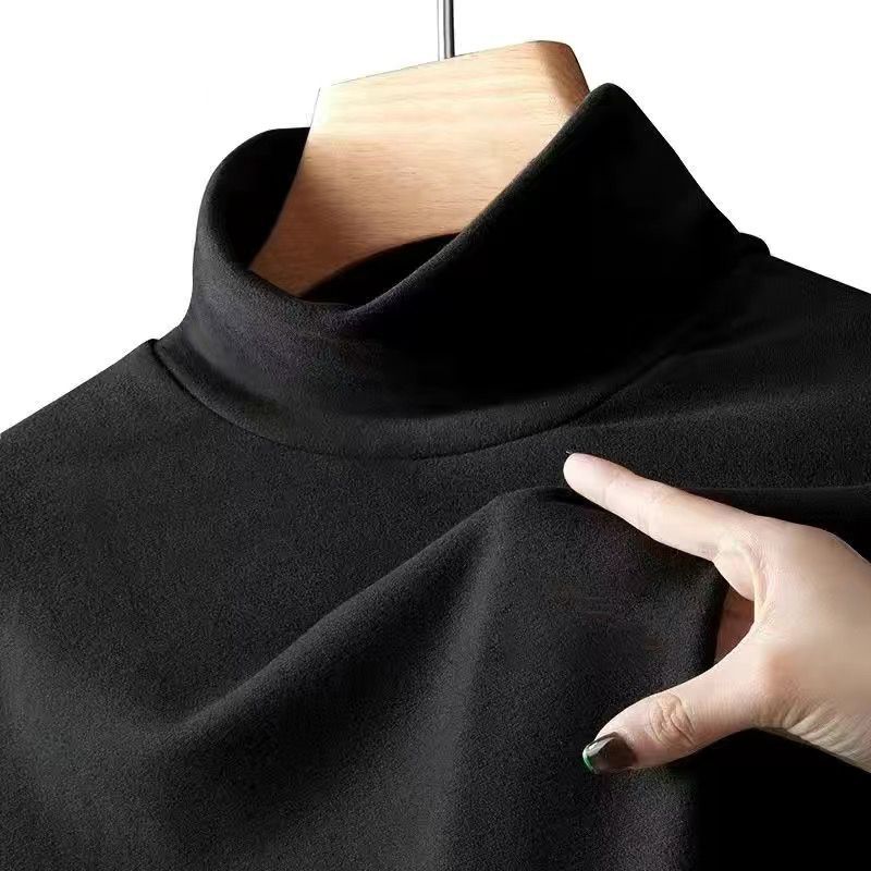Fleece bottoming shirt half turtleneck sweatshirt 2