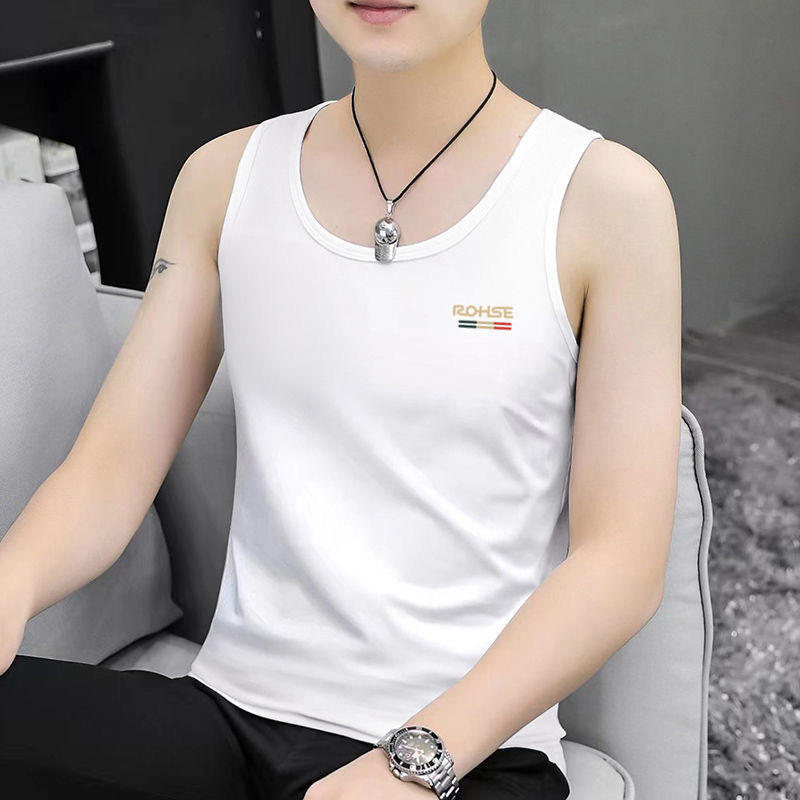Slim round neck slim vest for men 23 01