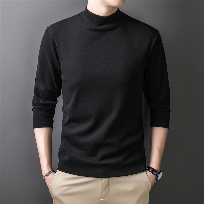 T-shirt half turtleneck large size versatile long sleeve 46 01