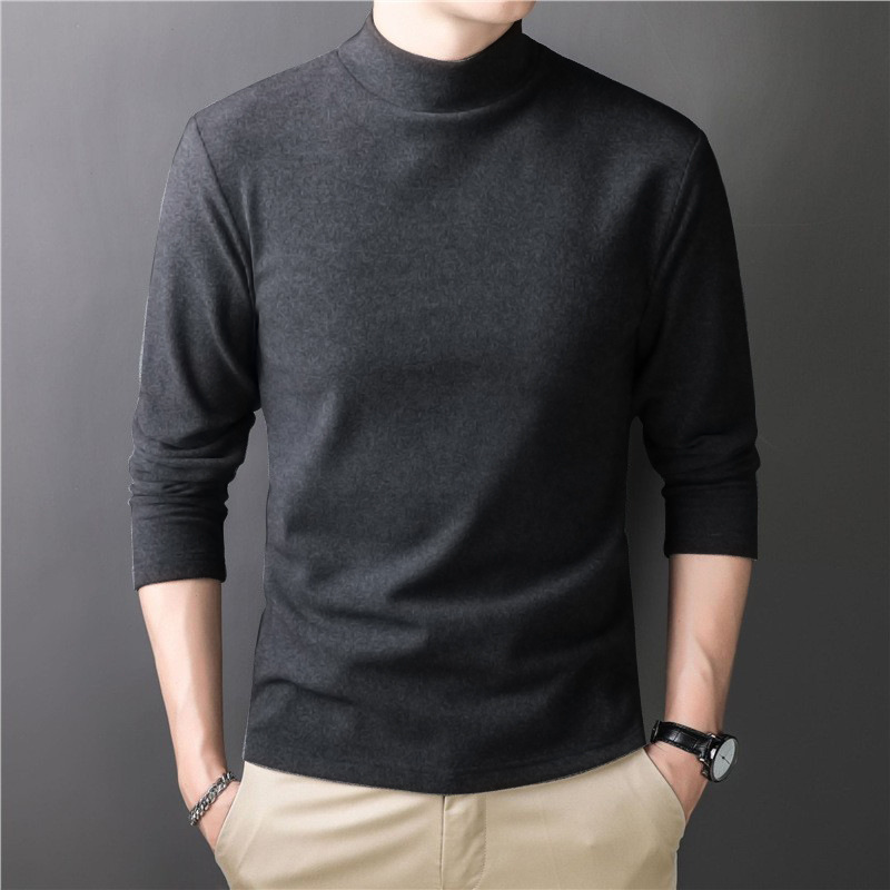 T-shirt half turtleneck large size versatile long sleeve 46 02