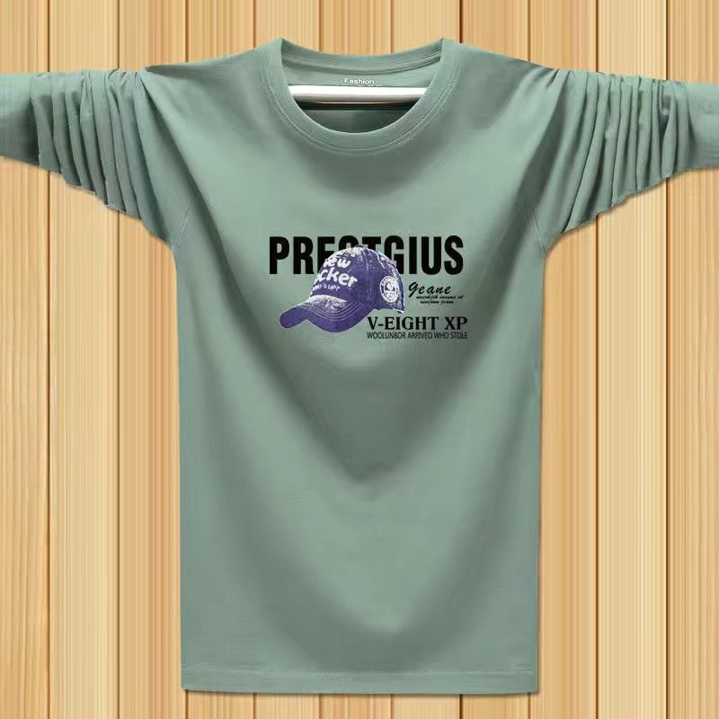 Trendy long-sleeved round-neck printed casual T-shirt 57 01