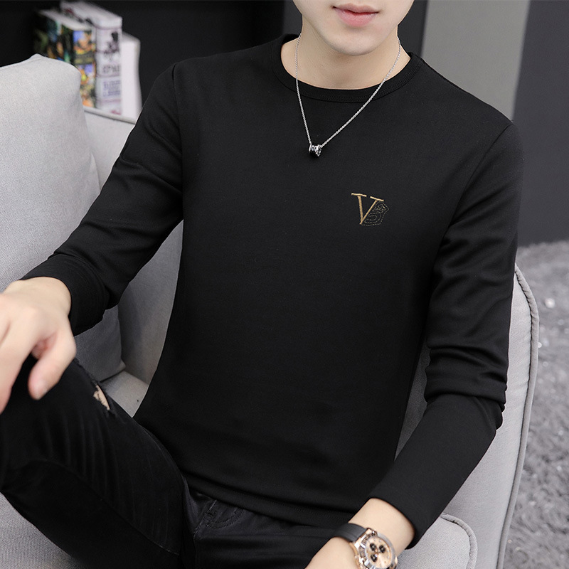 Trendy round neck T-shirt with printed autumn shirt 53 01